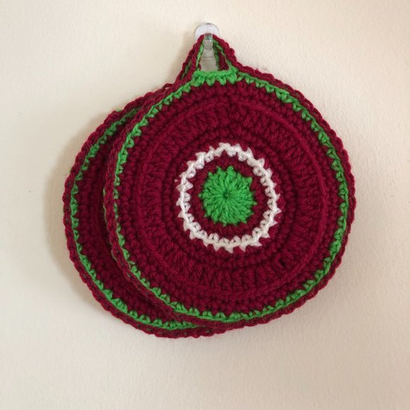 Handmade crochet gift pot holders bundle of 5 - Picture 7 of 12